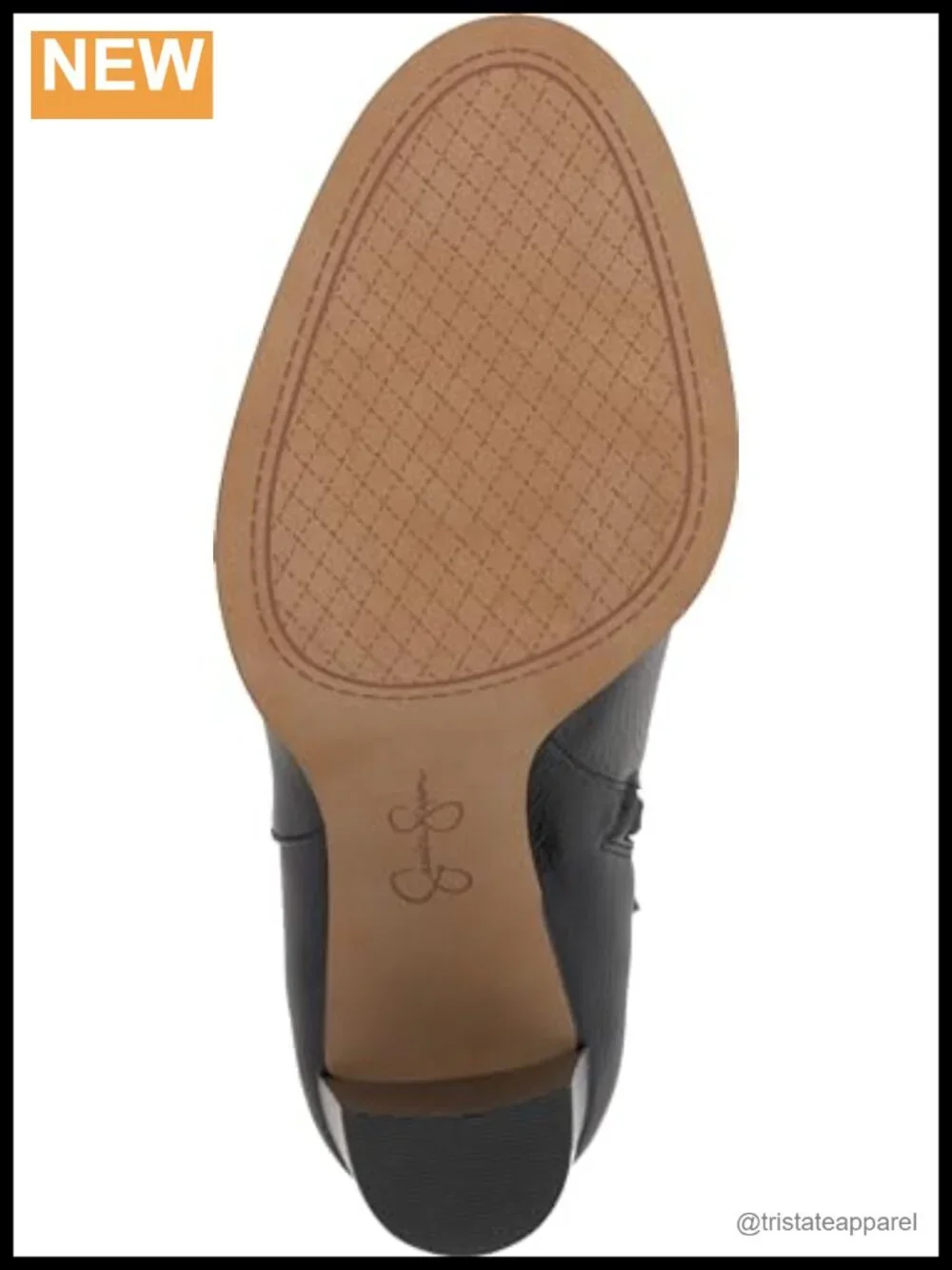 Faux Leather Ankle Bootie with Stacked Heel Round Toe Zip Closure